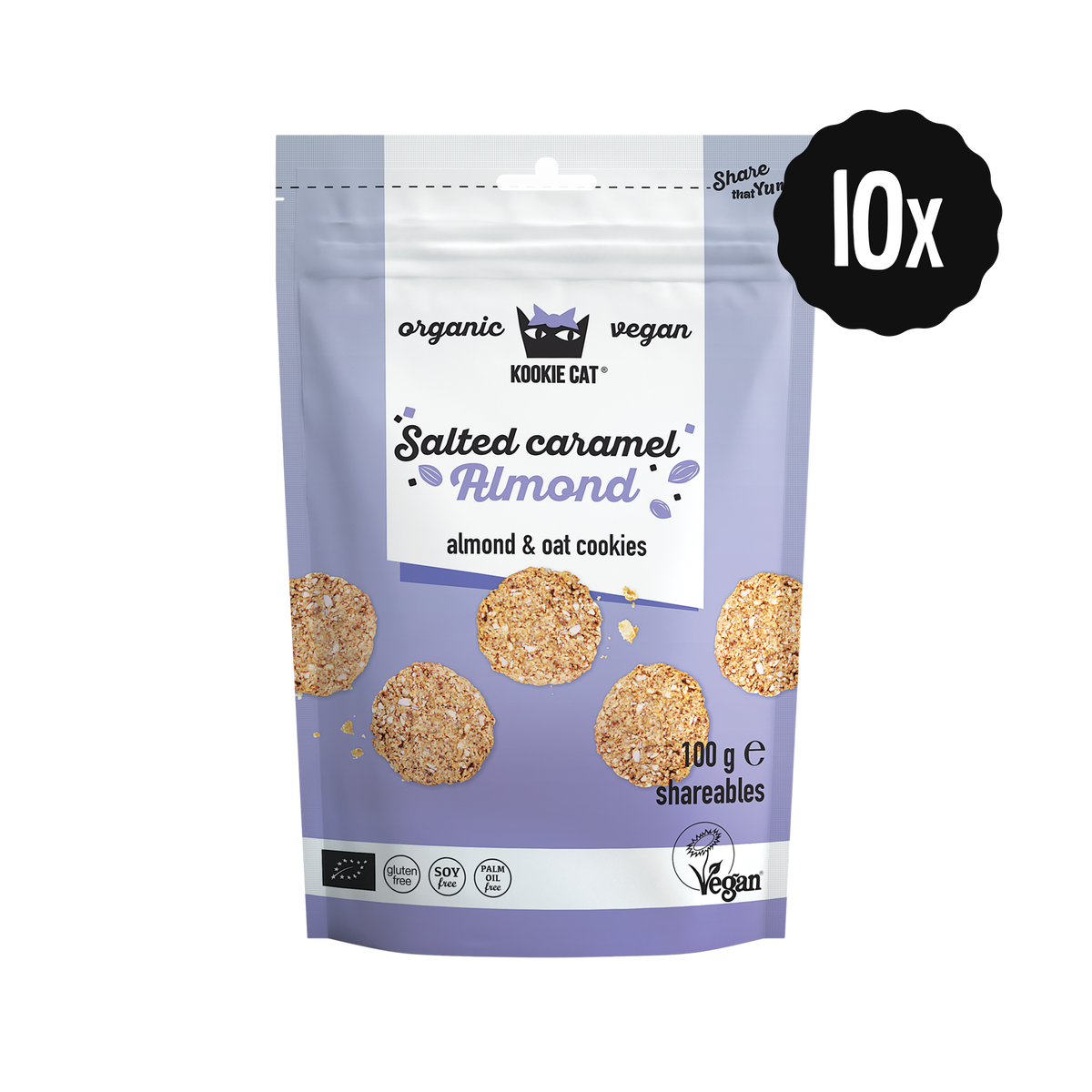 Kookie Cat Salted Caramel Almond Mini Cookies Box