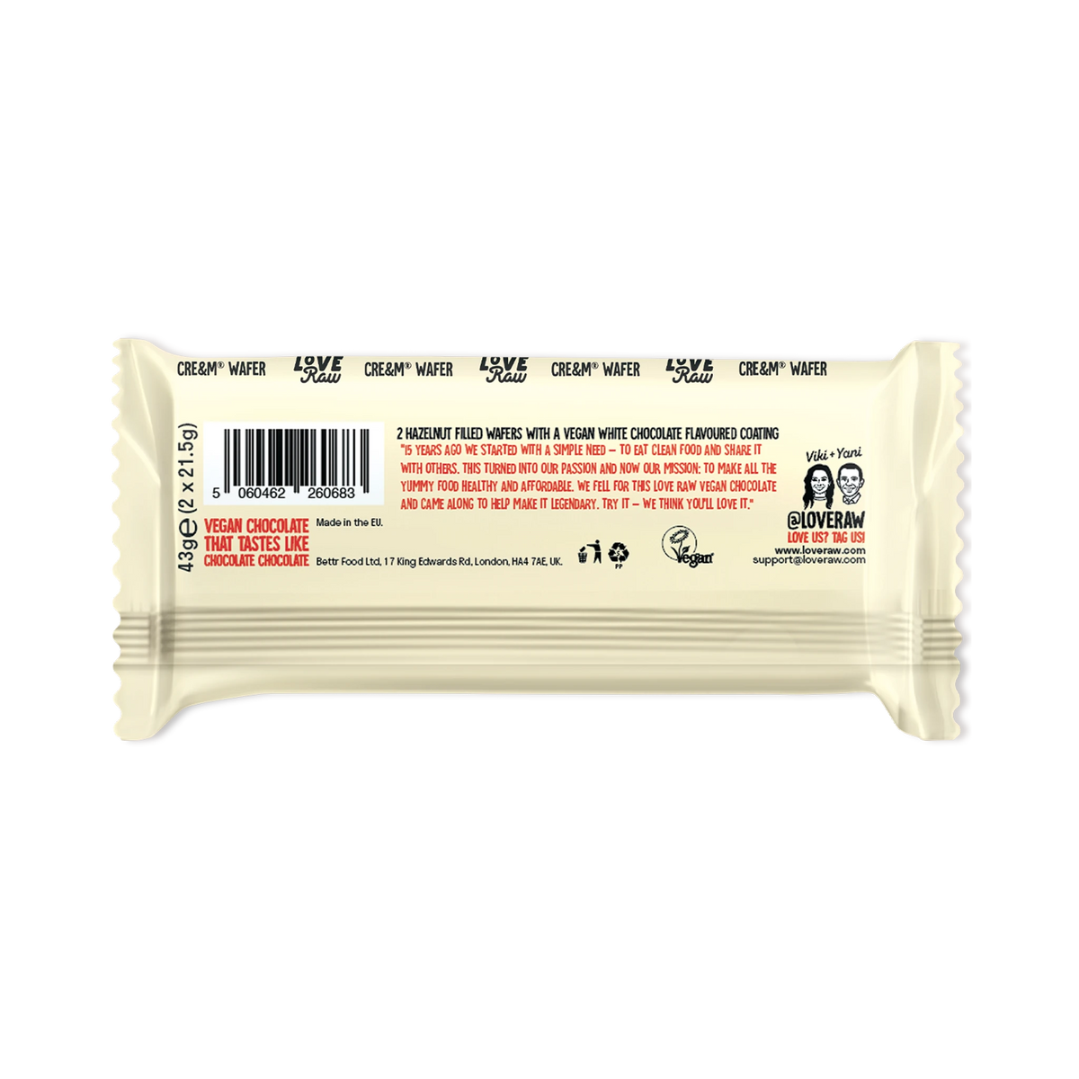 White Choc Cre&m Wafer Bar Box