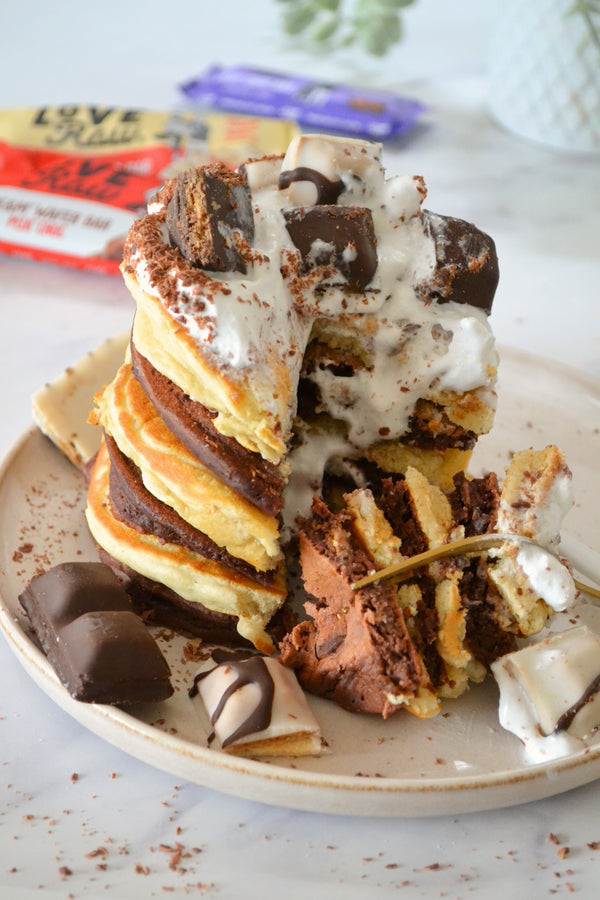 Vanilla & Choc Pancake Stack