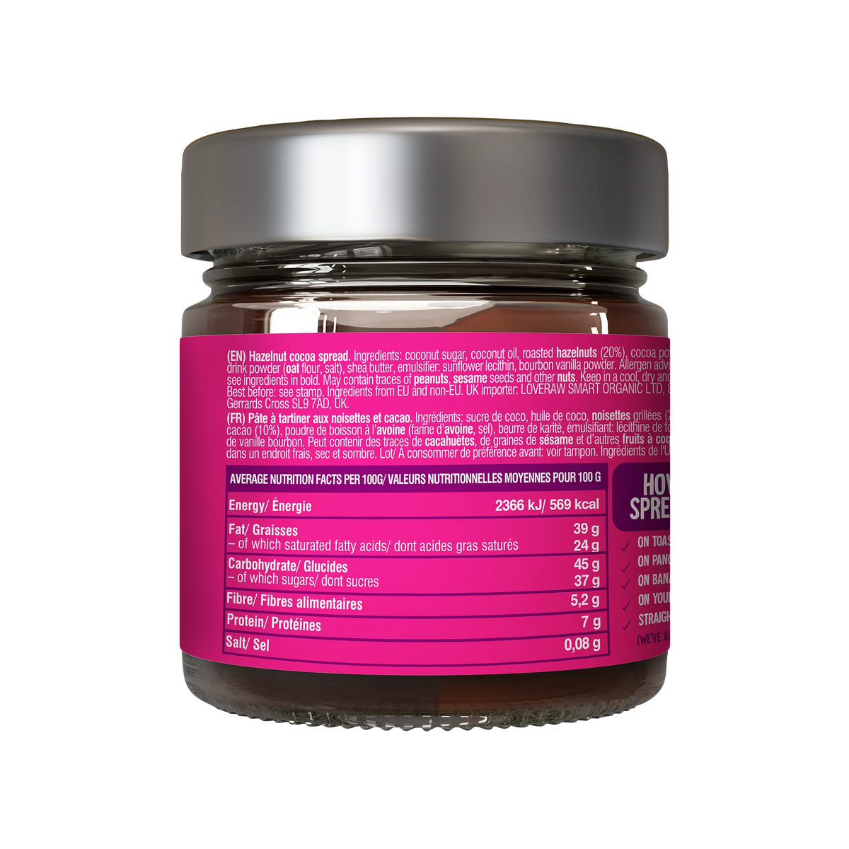 Vegan Hazelnut Cacao Spread 'Choco Love' 250 g