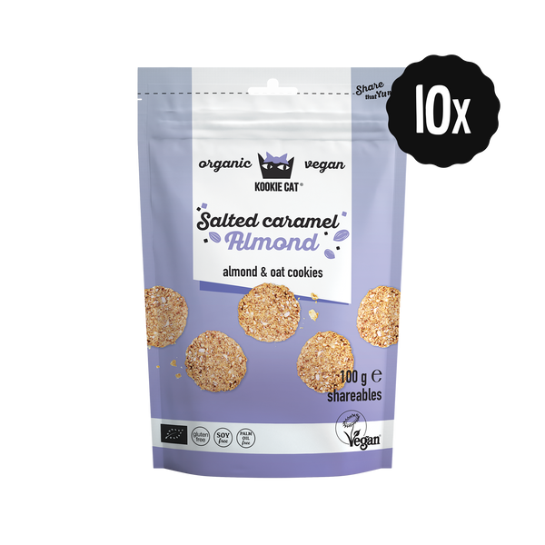 Kookie Cat Salted Caramel Almond Mini Cookies Box