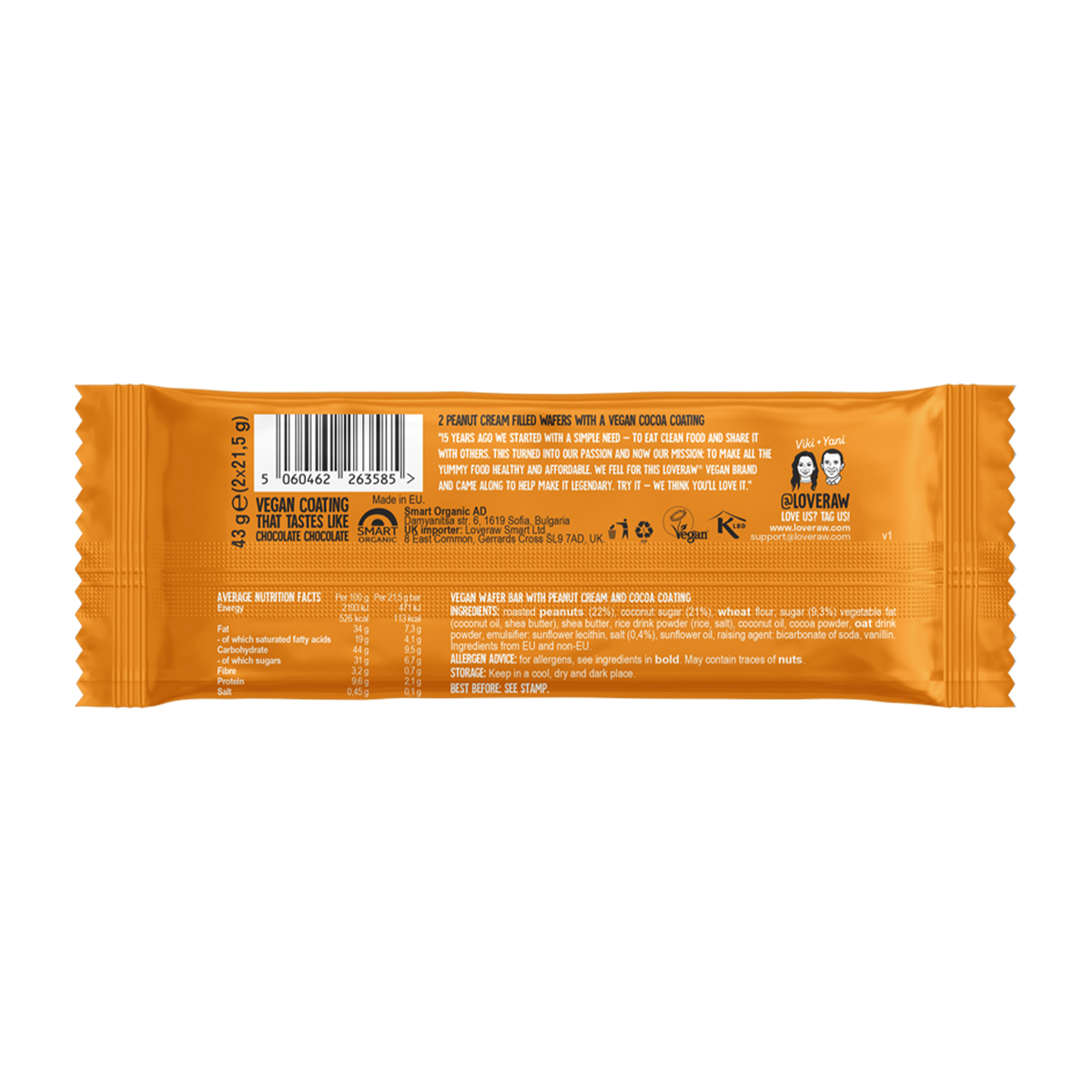 Salted Peanut Caramel Cre&m Wafer Bar Box