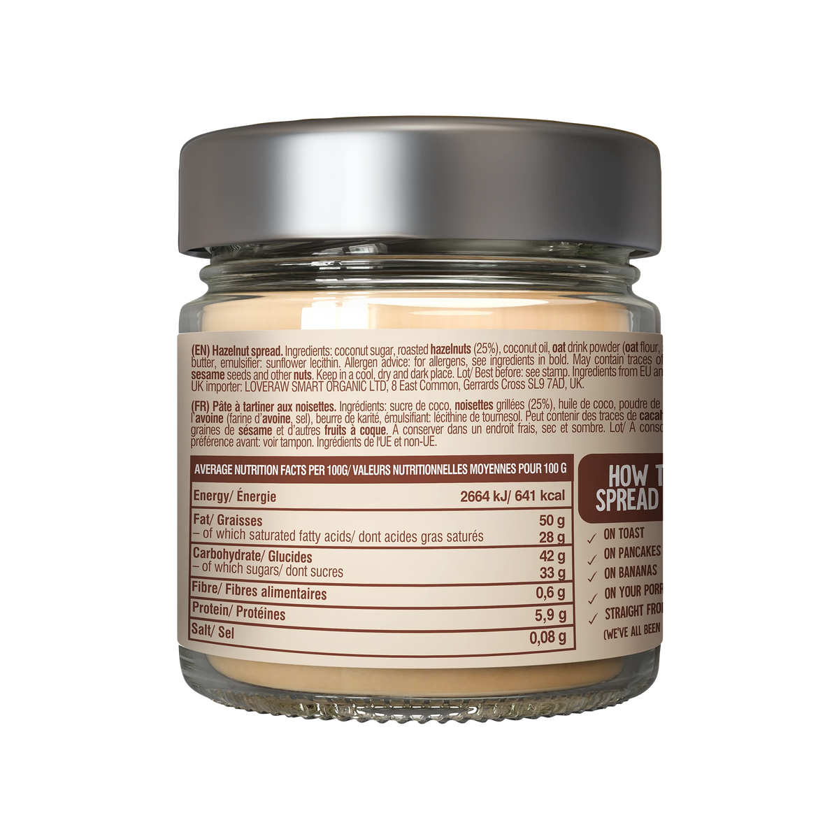 Vegan White Hazelnut Spread 'White Hazel Daze' 250 g