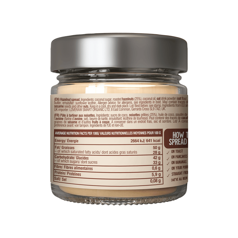 Hazelnut spread White Hazel Daze 250 g LoveRaw