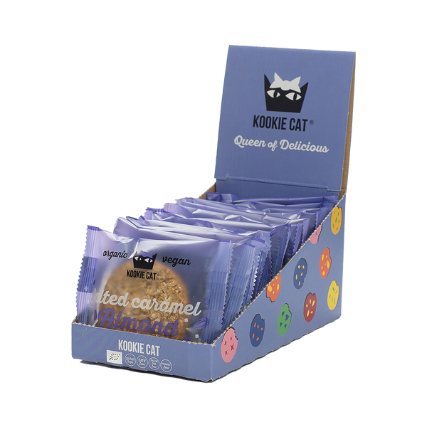 Kookie Cat Salted Caramel Almond Cookie Box
