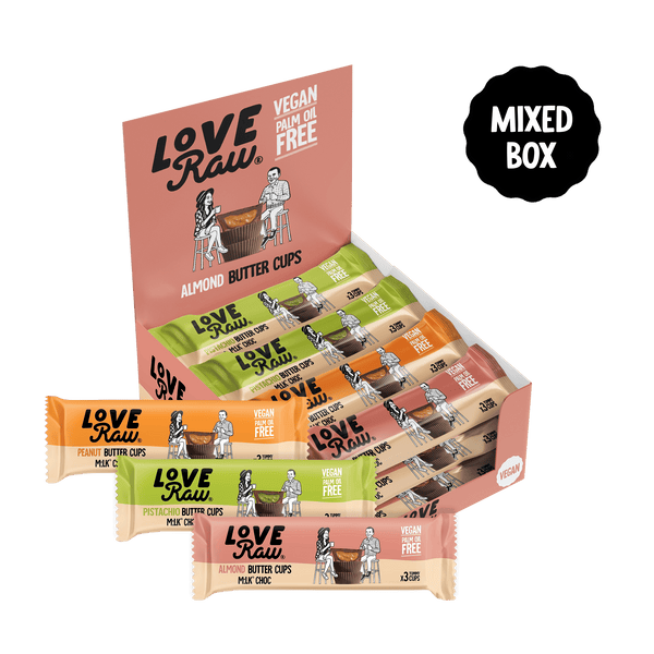 Nut Butter Cups Mixed Box 12x39 g LoveRaw
