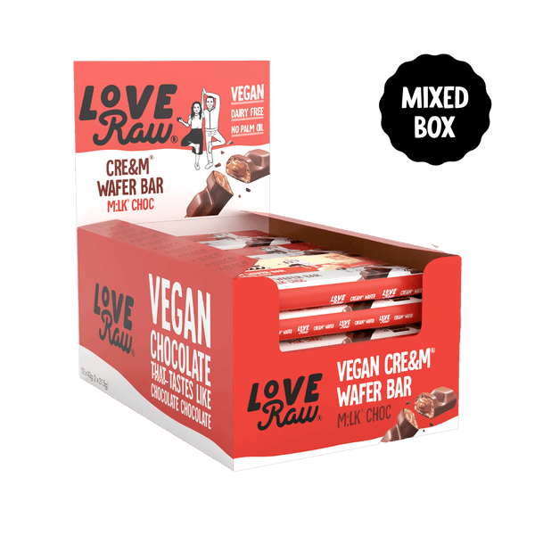 Wafer Bars Mixed Box 12x43/45 g LoveRaw