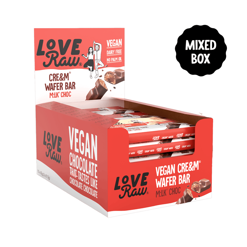 Wafer Bars Mixed Box 12x43/45 g LoveRaw