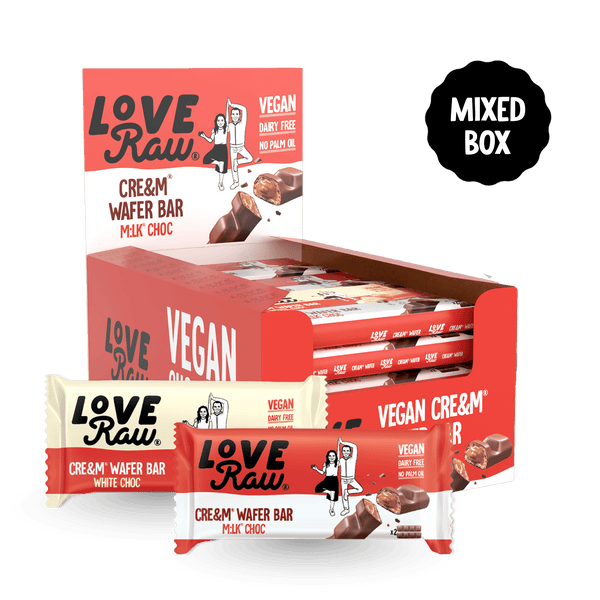 Wafer Bars Mixed Box 12x43/45 g LoveRaw